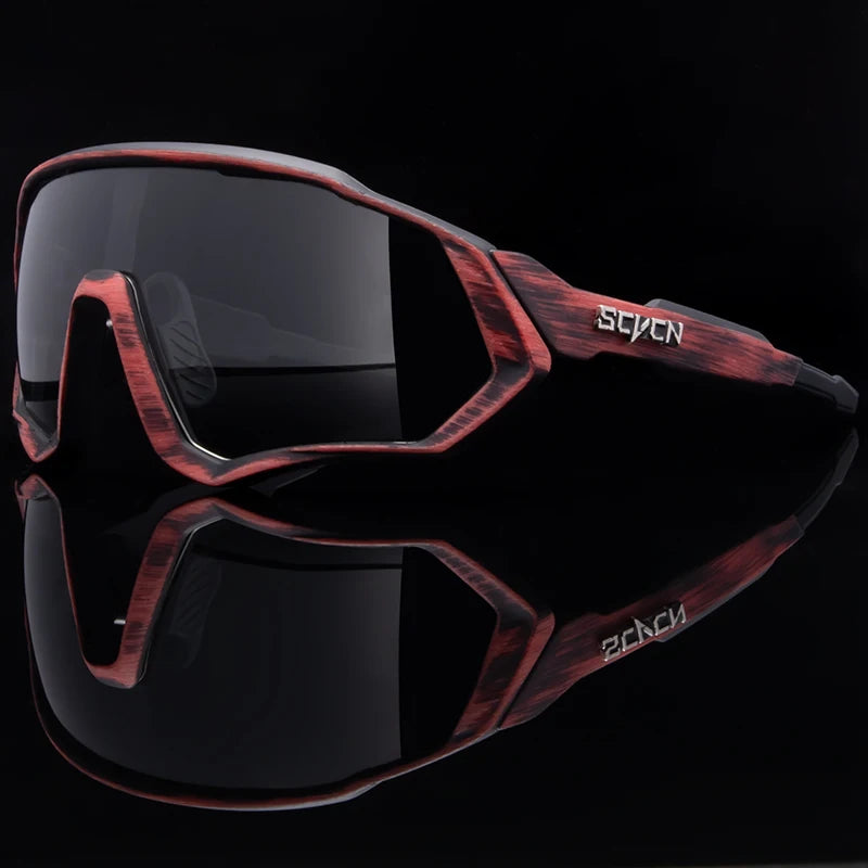 SCVCN Brand Photochromic Sports Cycling Glasses Bicycle Eyewear Mountain Bike Goggles UV400 MTB Road Running Sunglasses