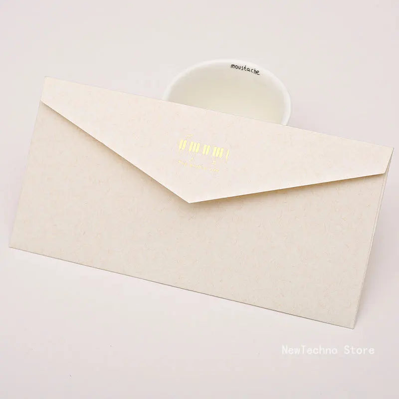 Vintage Gold Envelopes for Invitations Kraft Paper Gift Card Window Envelope Wedding Letter Set Mailer Stationery