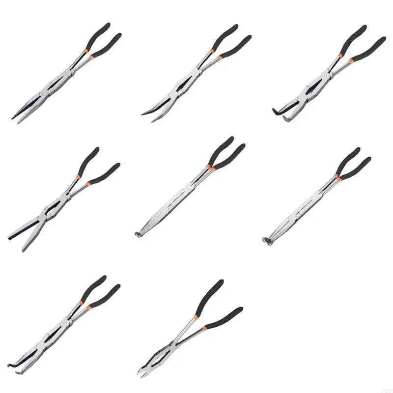 P82E Double Joint Long Handle Plier High Carbon Steel Multifunctional Double Joint Pliers for Homes Garage Outdoor Use