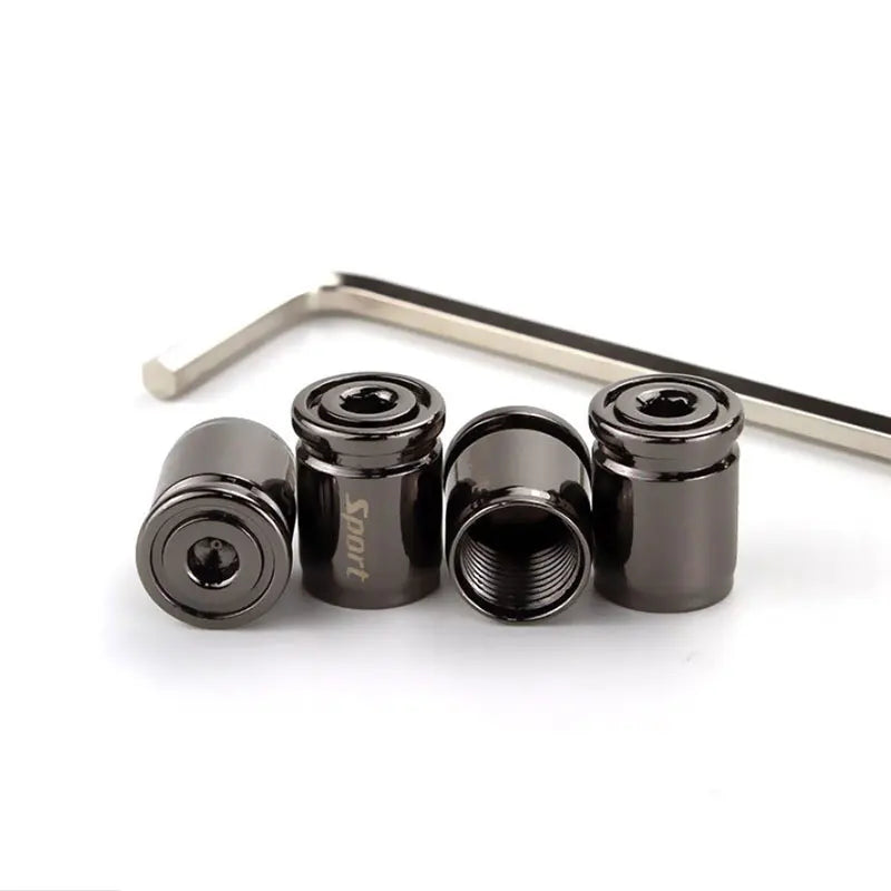 4x Titanium Anti-theft Car Tire Valve Cap Aluminum Sport Exterior Auto Air Caps