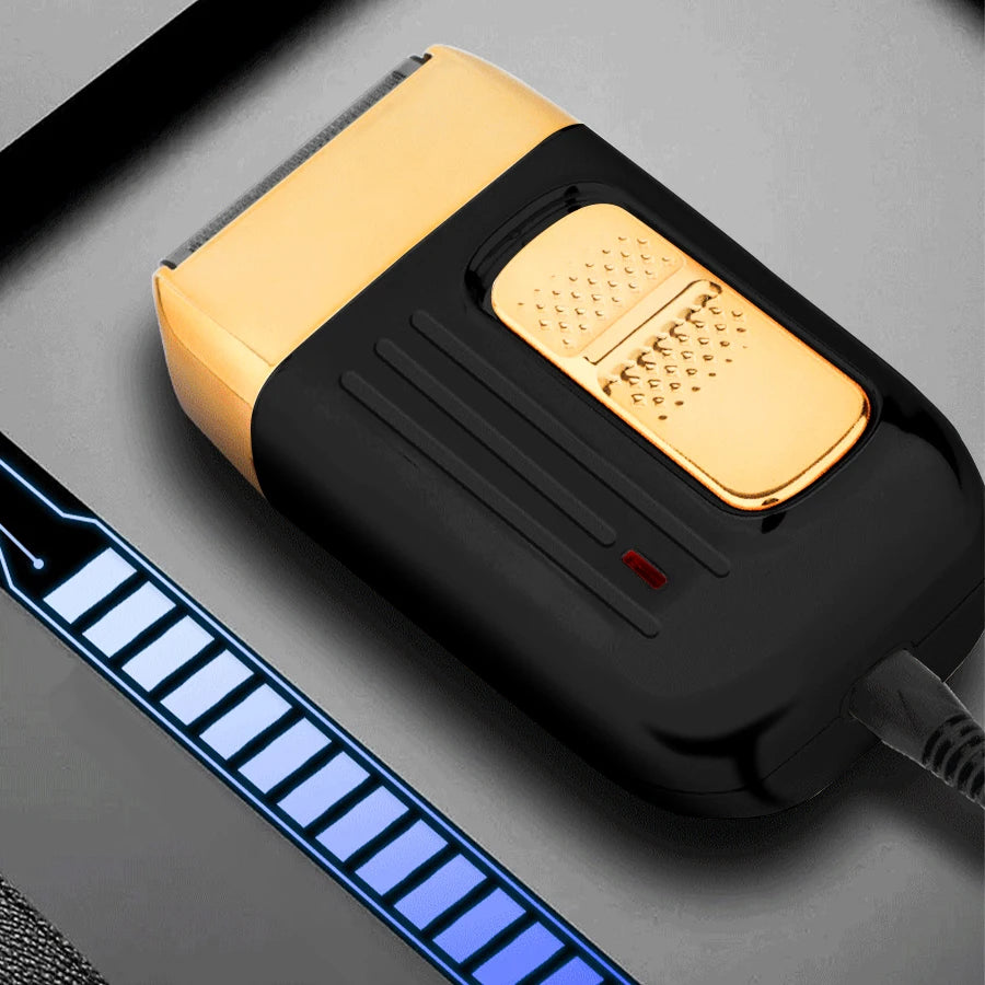 USB Men's Electric Shaver - Rechargeable, Stainless Steel Blade, Portable and Powerful Reciprocating Head Set