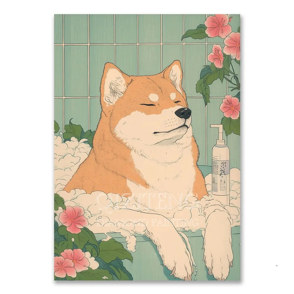 Cat in Bathtub Diamond Painting Retro Animal Picture Full Diamond Mosaic Embroidery Cross Stitch Kits Home Decor New Arrivals