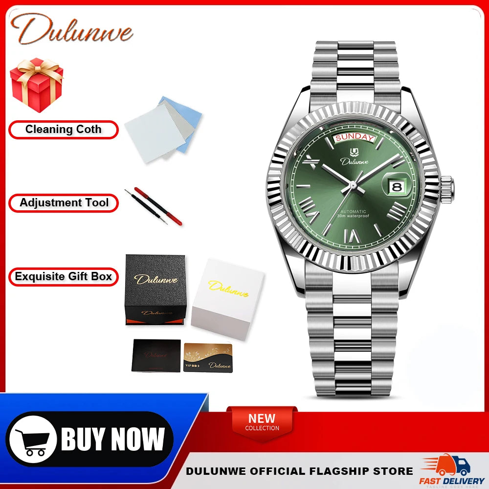 Reloj Hombre Business Style Men Mechanical Wristwatch 41MM Luxury  Automatic Watch For Men Relogios 6075