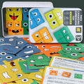 Kids Face Change Expression Puzzle Building Blocks Montessori Cube Table Game Toy Wooden Educational Toys for Children
