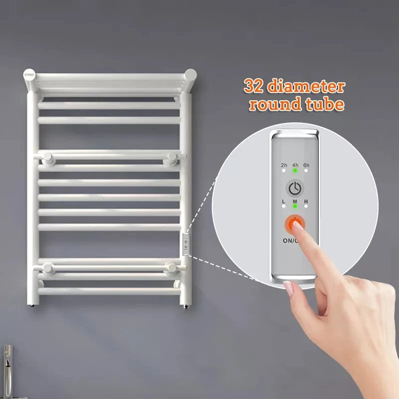 Electric Bathroom Towel Rack 300W Heater for Towel Rail Dry Towels Bath Embedded Timer Thermostat