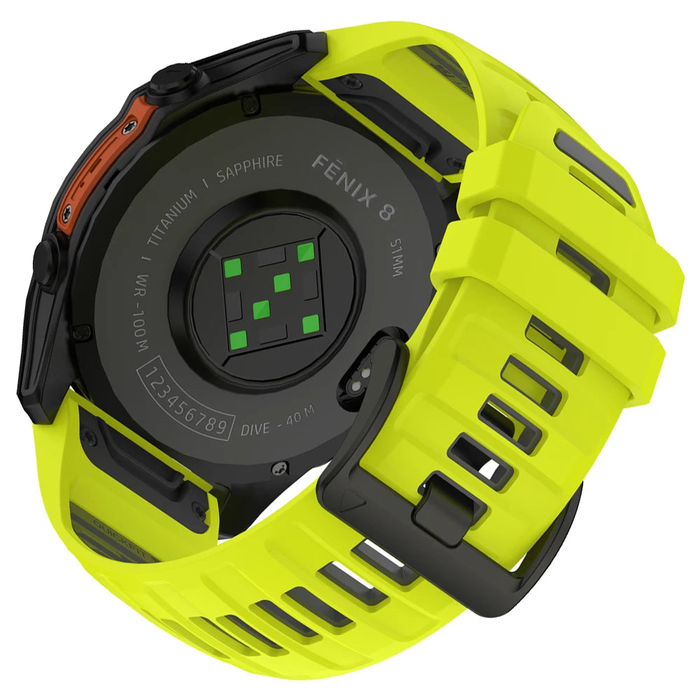 22/26mm Silicone Watchband Fenix 8 Pro Sport Strap For Garmin Tactix 7/Quatix8 Forerunner 970 965 Instinct 2X Quick Fit Bracelet