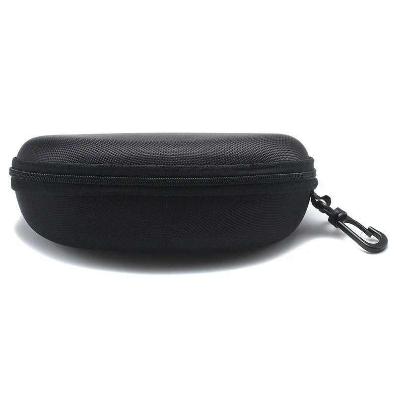 1PC Portable Zipper Carabiner Sunglasses Protector Box Hard Eye Glasses Case Travel Pack Glasses Case Eyewear Accessories