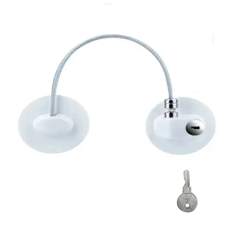 Multi-Functional Baby Safety Lock with Key No Punching Window Lock Limiter Drawer Refrigerator Locks Home Security Protection