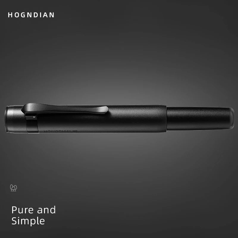 LT Hongdian Short Metal Pocket Fountain Pen Cartridge System Luxury Gift Box Stylish Business Student Calligraphy Pen M2
