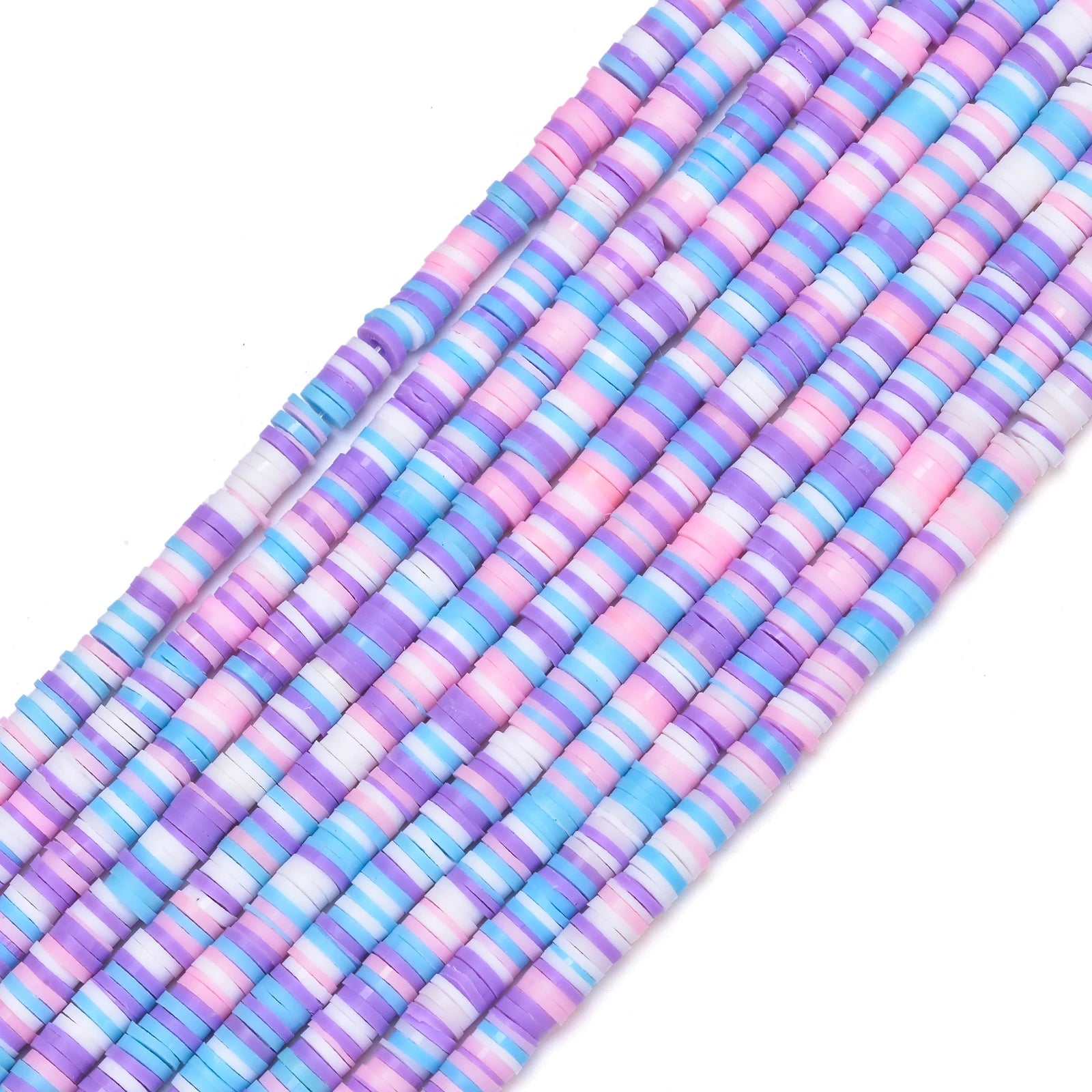 350pcs 6mm Flat Round Polymer Clay Beads Loose Spacer Beads for Jewelry Making DIY Needlework Bracelet Necklace Earrings