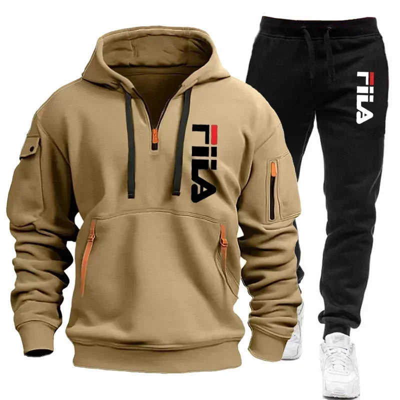 Men's hoodie set, a two-piece set of comfortable and fashionable top and casual sport pants