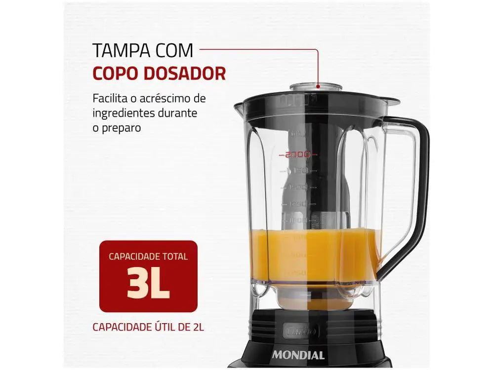 Mondial Turbo Blender L-1100 BI - 220V Inox