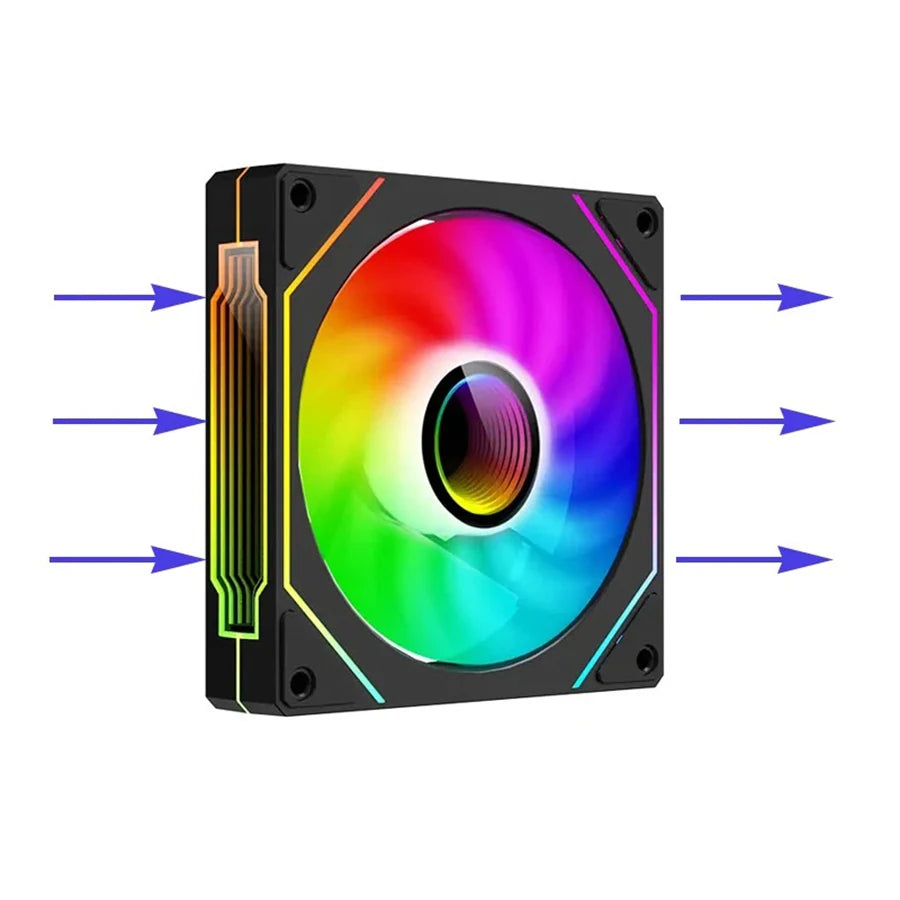 PRISM 4 PRO ARGB CPU Fan 4PIN PWM Silent Chassis Fan 120mm Infinite Mirror 5V 3PIN Motherboard Light Sync Case Cooler Fan