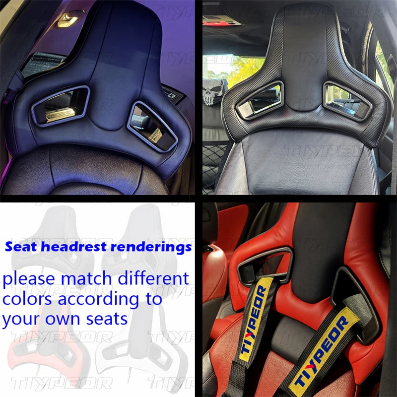 TIYPEOR Sport Car Seat Auto Headrest Modified Plug-In High Quantity Leather Racing Headrest