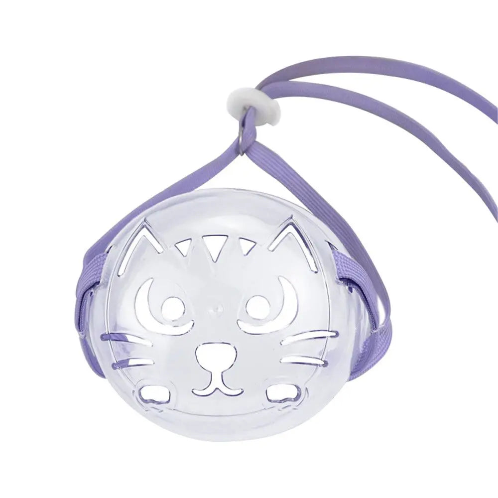 Breathable Kitten Cat Recovery Hollow-Carved Design Pet Mouth Cover Cat Mask Transparent Anti-Bite Cat Muzzle