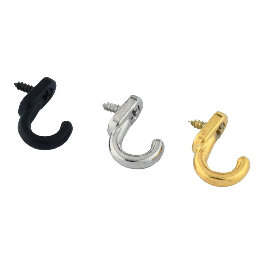 20 Pcs Mini Wall Hooks With Screws Door Zinc Alloy Coats Hat Hanger Hook For Home Bathroom Kitchen Decorative Hanging Storage
