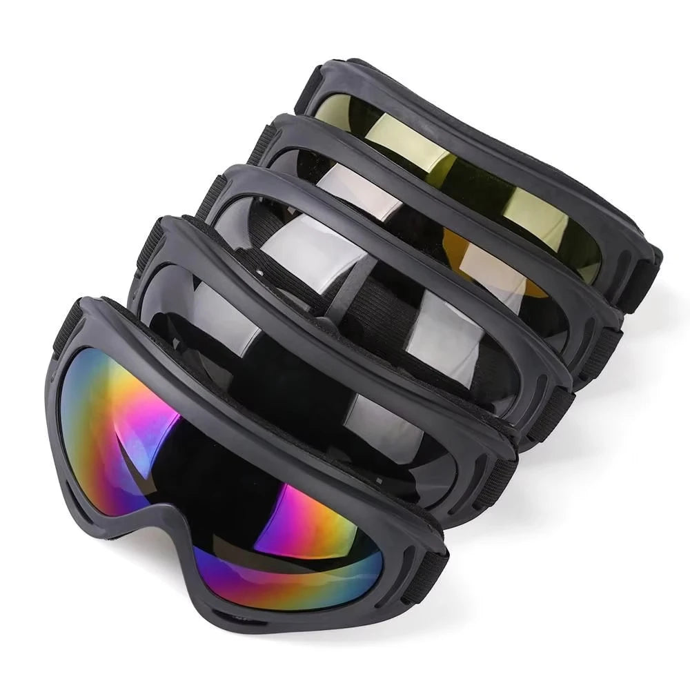 DIZETION 1Pc Winter Windproof Skiing Glasses Goggles Outdoor Sports Eyewear Glasses Ski Dustproof Lens Frame Sunglasses