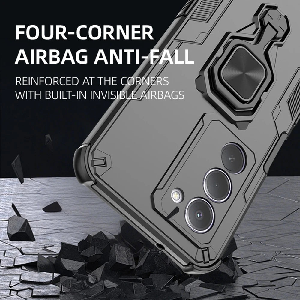 For Xiaomi Redmi 15 5G 169mm Case Magnetic Holder Ring Armor Shockproof Cover for Redmi15 Redmy 15 5G Camera Protect Funda