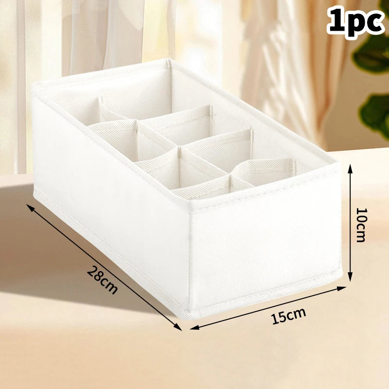 〔White〕Drawer Underwear Socks Bra Storage Box Clothes Storage Organizer Underwear Bag Wardrobe Box Cabinet Drawer Organizer