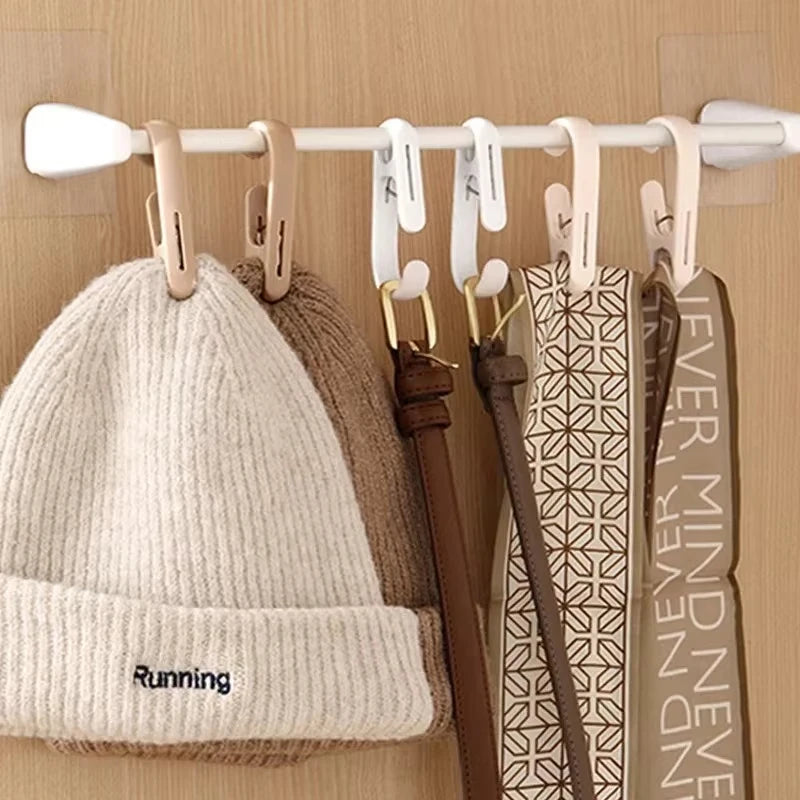 10pcs Multi-Purpose Hanging Clips Hooks Portable Plastic Clamps for Home Kitchen Bathroom Towel Curtain Storage Supplies