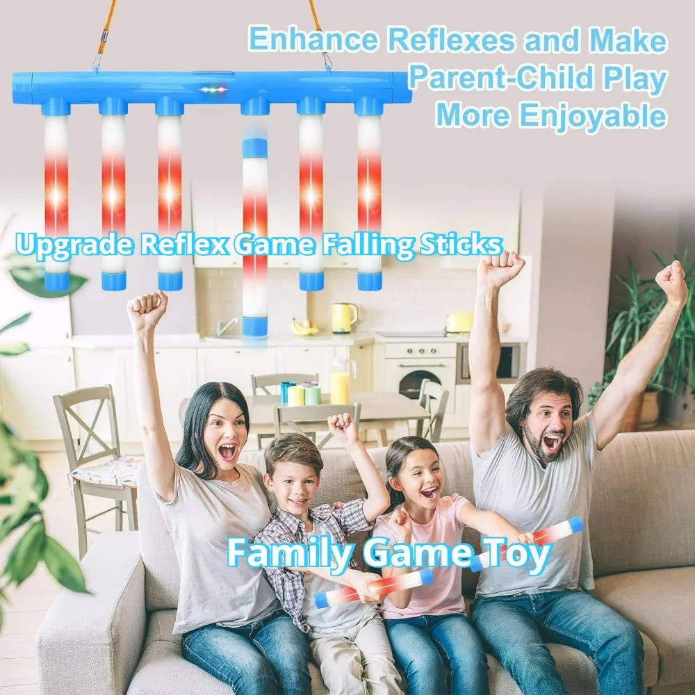Reflex Game Challenge Catching Sticks Game Drop Catch Win Reaction Training Toy Speed Adjustable Parent-Child Interactive Sport