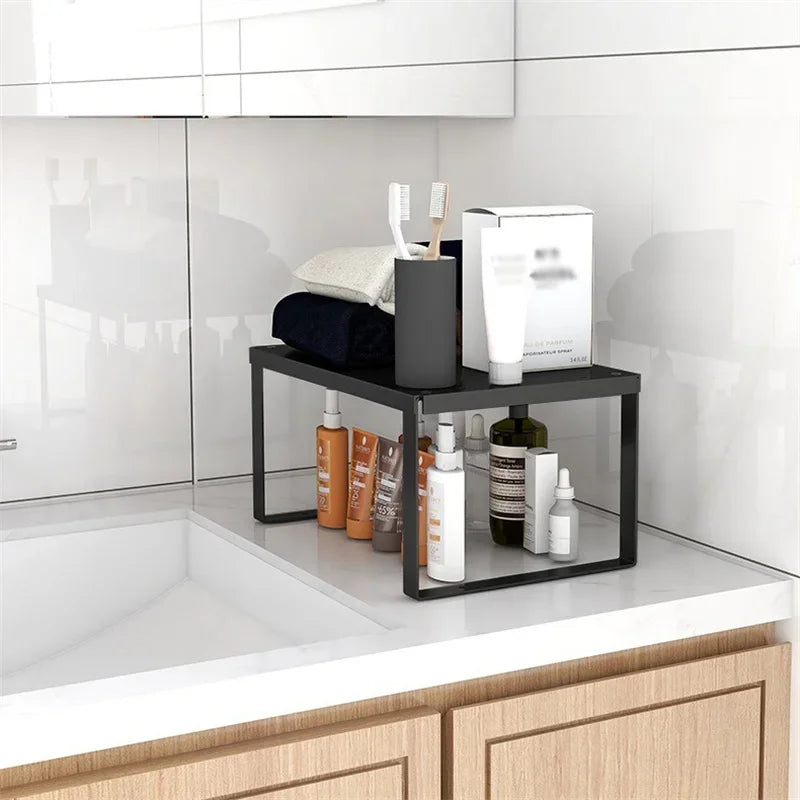 Metal Spice Organizer Bathroom Shelf Space Saving for Home Office Wall Cabinet Storage Rack Kitchenware Holder Kitchen Shelves