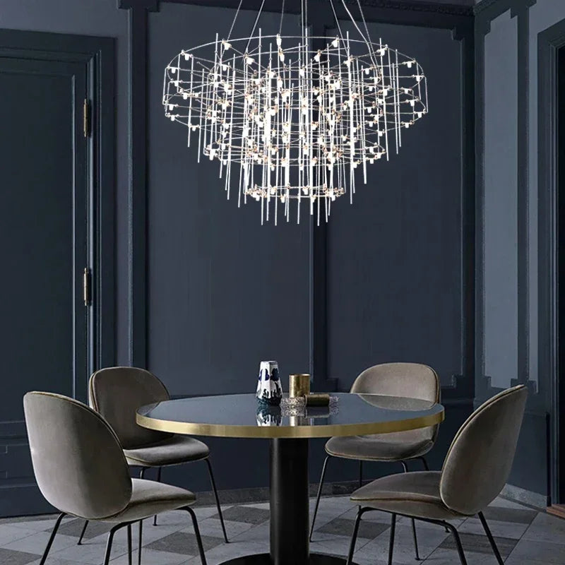 Italian living room pendant light modern creative villa hall starry sky light clothing store firefly pendant light