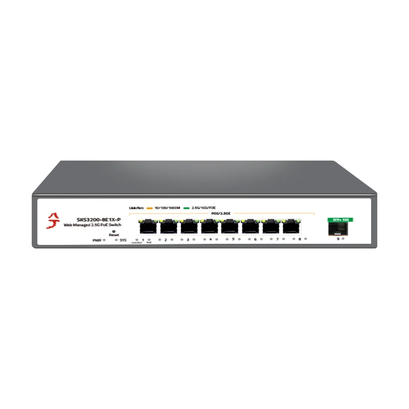 XikeStor Simple L2 Managed POE  8 Ports 2.5G POE RJ45 1 Port 10G SFP+ Ethernet  Support VLAN/Port Aggregation WEB Management
