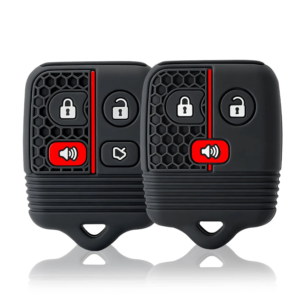 3/4 Buttons Silicone Car Remote Key Shell Case Fob Cover for Ford Focus Complete Escape Mustang Explorer Lincoln Town Sport