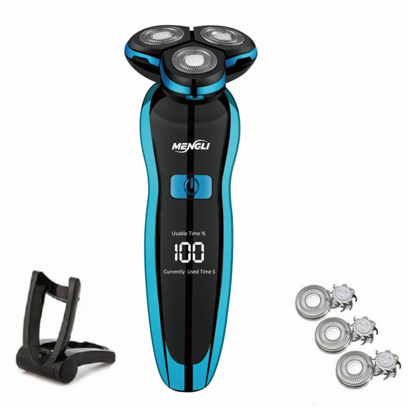 ZOZEN Men Electric Shaver Rechargeable Electric Razor Hair Cutting Shaving Machine Clipper Beard Trimmer Washable Wet-Dry Use