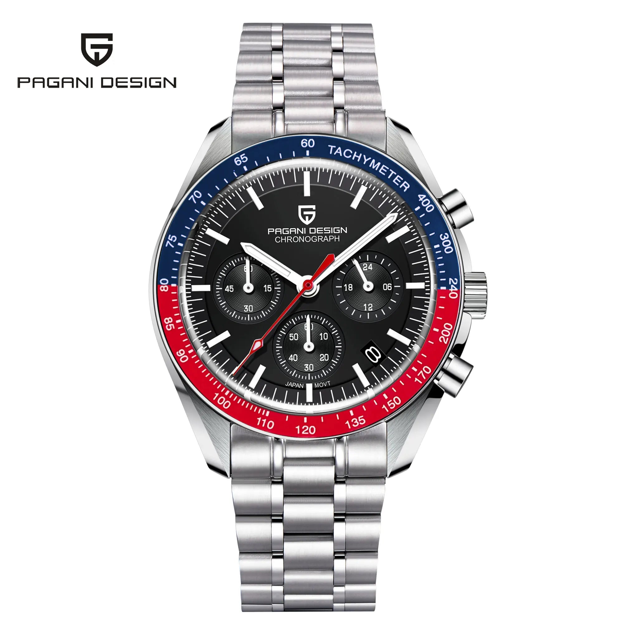 PAGANI DESIGN 2026 New Men Watches Luxury Quartz Watch For Men Auto Date Chronograph Sapphire crystal Stainless steel Wristwatch