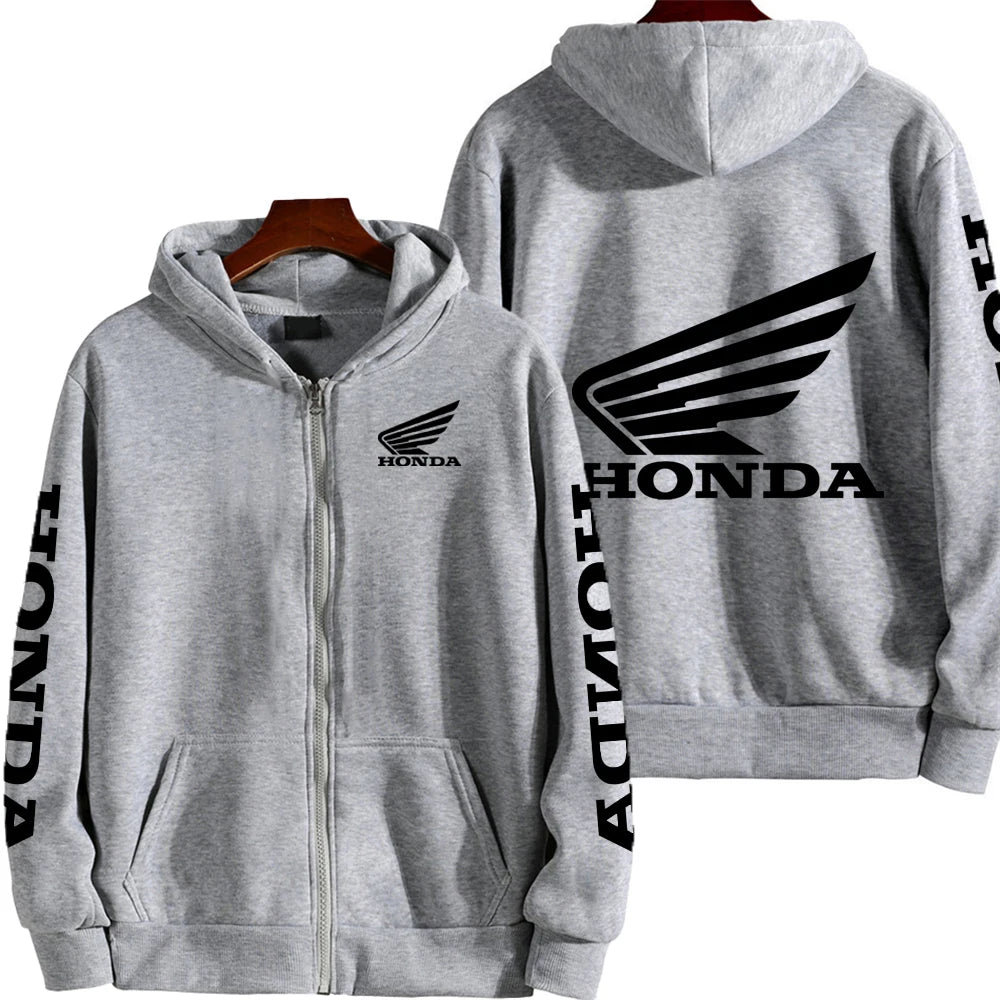 Honda Motorcycle Racing Team Competition Men's Outdoor Sports Zipper Hoodie Fashion 2025 New Sport Women's Jacket Coat