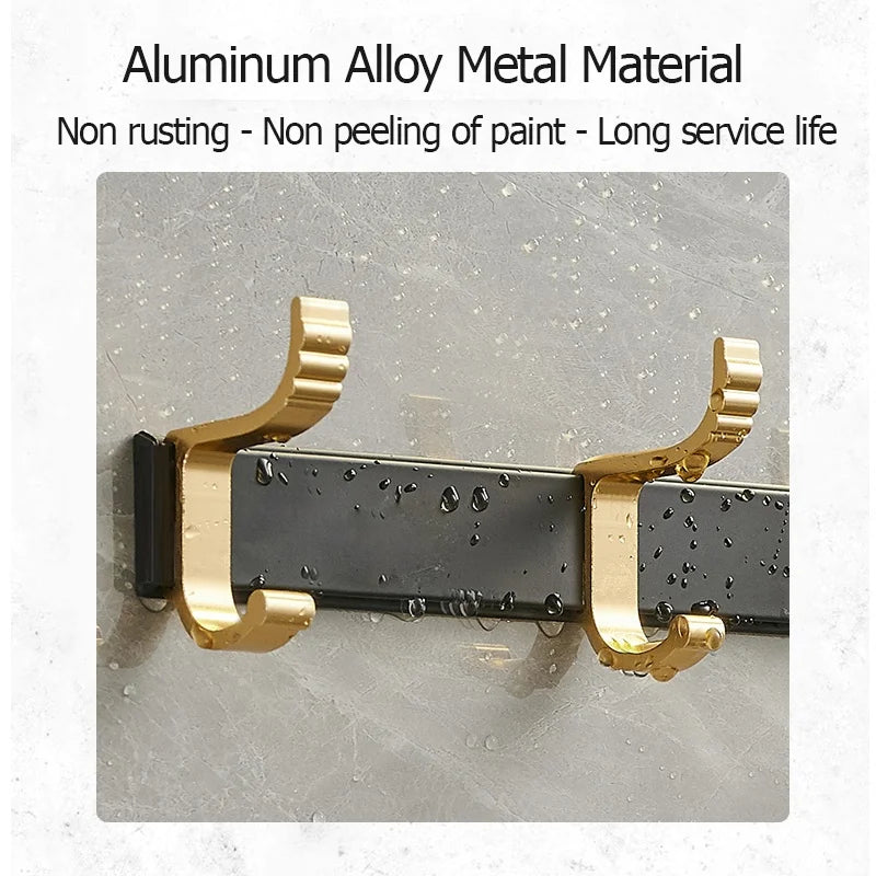 No Drill Upgrade: Adjustable Width and Thickness, Portable Bathroom Hook, Door Hooks, Clothes Hook for Kitchen and Bathroom