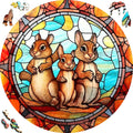 Wooden Puzzle Mandala Animal Jigsaw Puzzles For Kids Surprise Toys Creative Games Round Shaped Wood Puzzle With Educational game