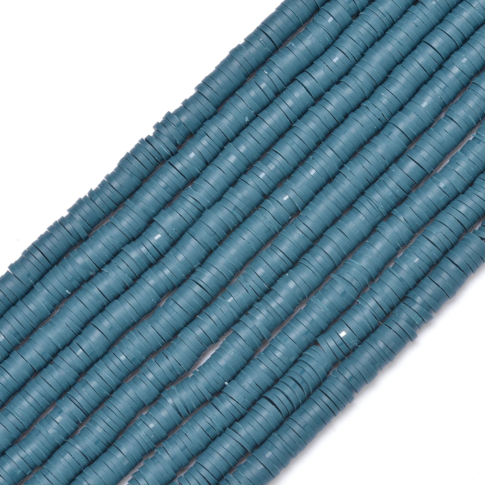 350pcs 6mm Flat Round Polymer Clay Beads Loose Spacer Beads for Jewelry Making DIY Needlework Bracelet Necklace Earrings