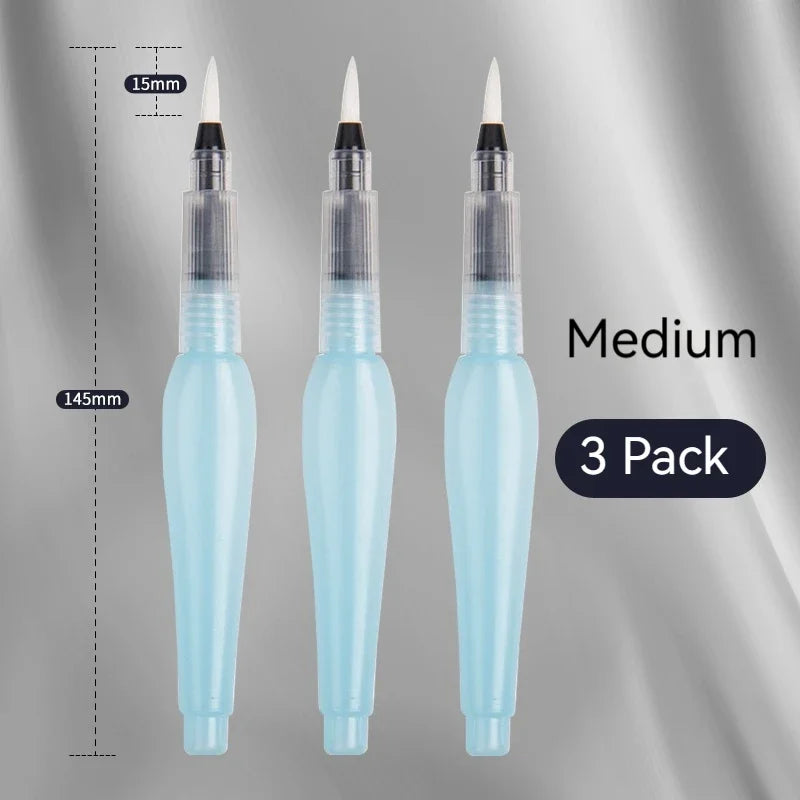 3Pcs/6Pcs Watercolor Brush Set Portable Paint Brush Water Color Pen Painting Drawing Tools Fountain Pens Art Supplies for Artist