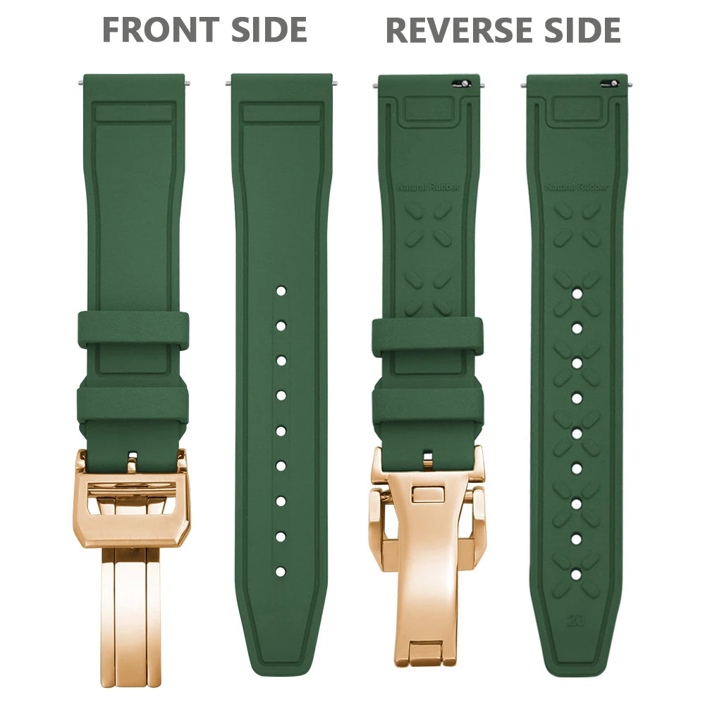 FKM Rubber Strap for IWC Big Pilot Mark Portugieser TOP GUN 20mm21mm 22mm Quick Release Strap Diving Sport Butterfly Buckle Band