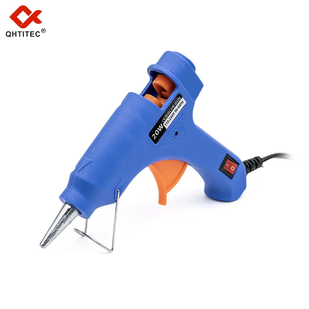 20W Hot Melt Glue Gun With 7MM Transparent Glue Stick Mini Gun Home Electric Heat Temperature Gun Repair Tools Special Stick Set