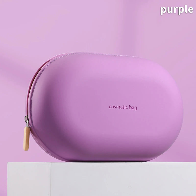 Portable Large Capacity Silicone Cosmetic Bag Waterproof Soft Moisture-proof Storage Wash Bag For Home Travel