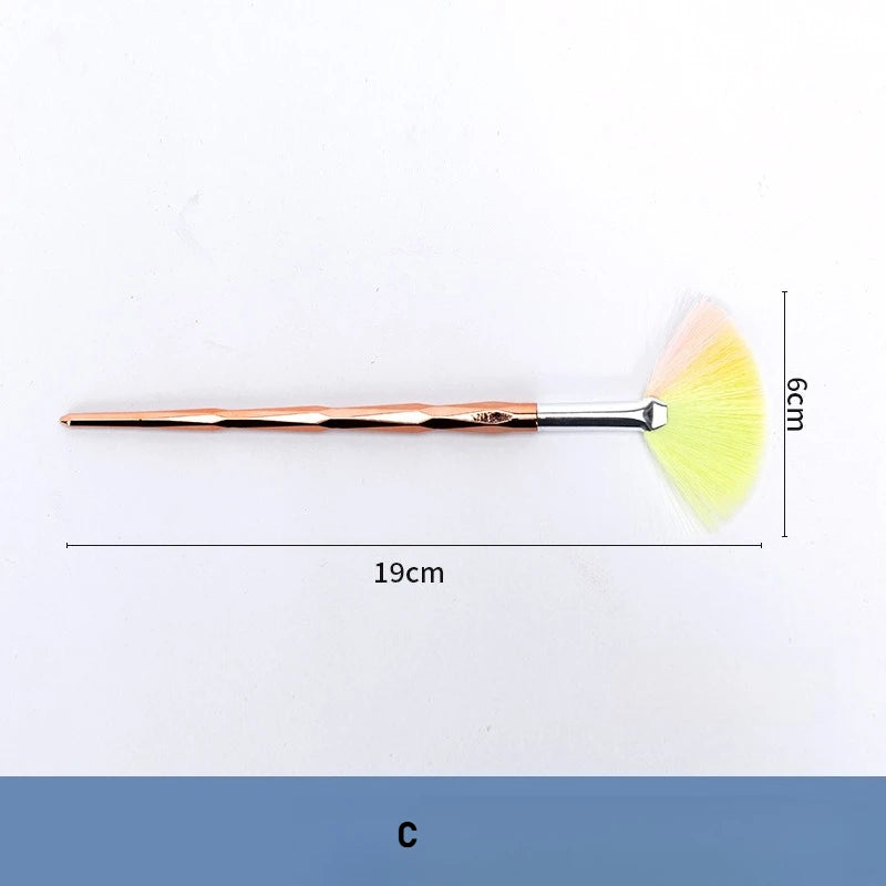 Ceramic Coloring Fan Brush Nylon Soft Bristles DIY Ceramic Underglaze Paint Painting Large-area Coloring Brush Glaze Tools