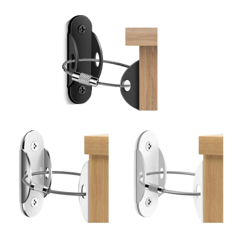 11UC 2pcs/set Straps for Furniture Dresser Wall Safety Anchors Furniture Safety Straps Wall Straps Simple Installs