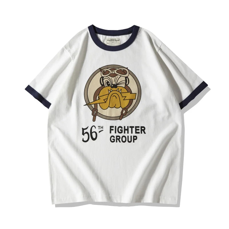 OKONKWO 250g Heavy duty Thick Short Sleeved T-shirt Military Air Force Shami Dog Pilot TEE Outdoor Trekking Hiking Combat Sports