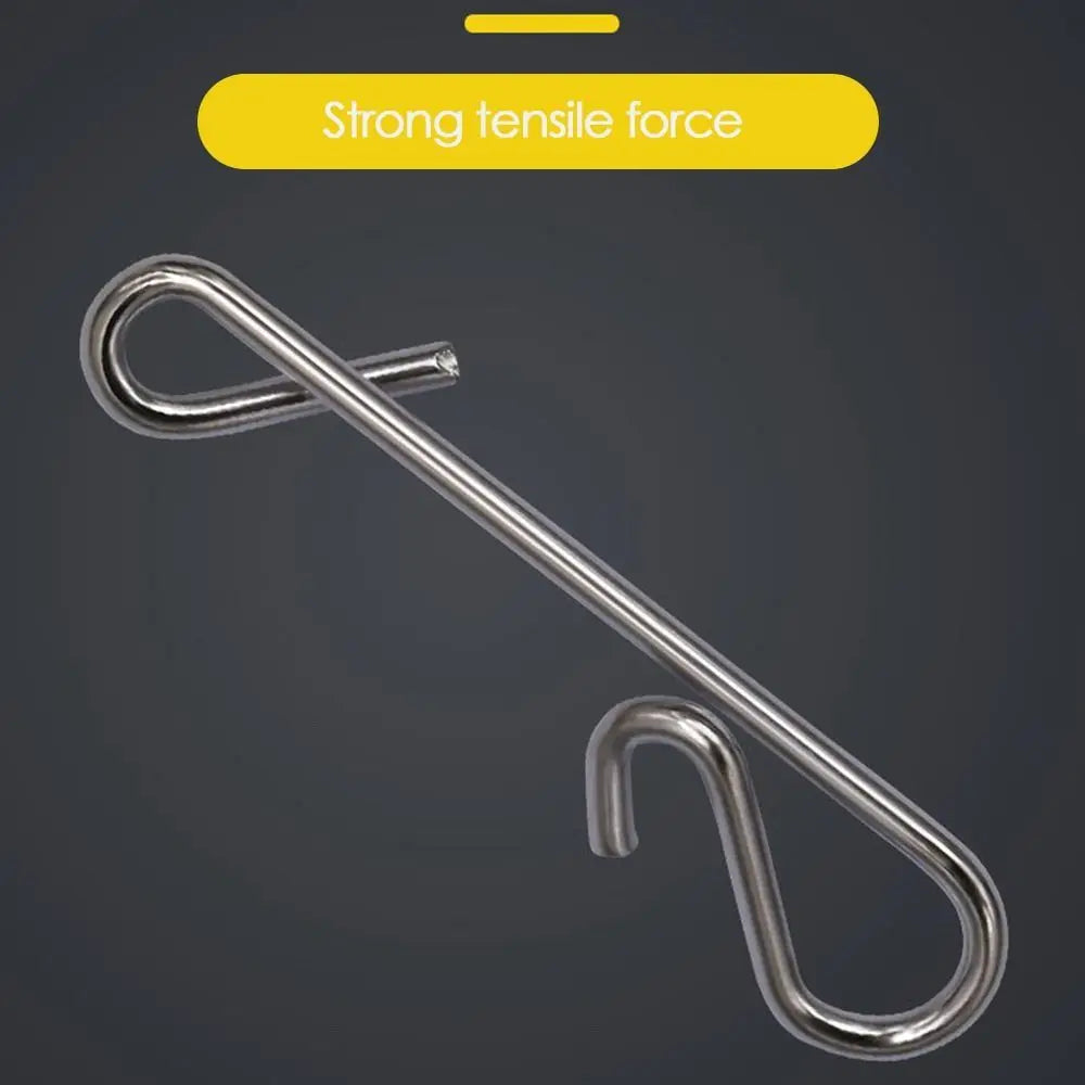 100 Pcs Stainless Steel Fishing Hanging Snap Swivel Lure Connectors Nice Snaps Barrel Swivel Rolling Snap Carp Fishing Tackle