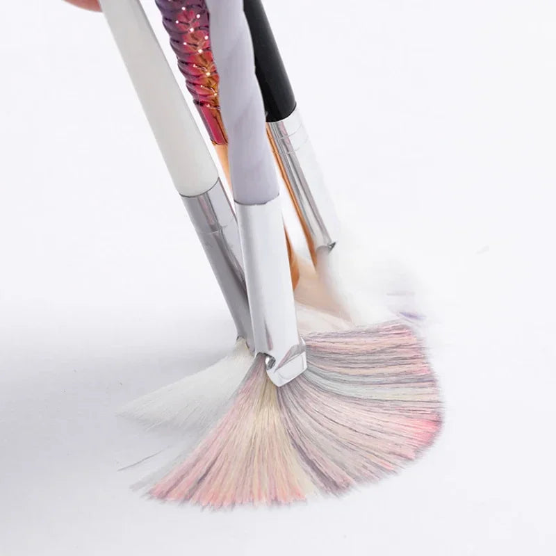 Ceramic Coloring Fan Brush Nylon Soft Bristles DIY Ceramic Underglaze Paint Painting Large-area Coloring Brush Glaze Tools