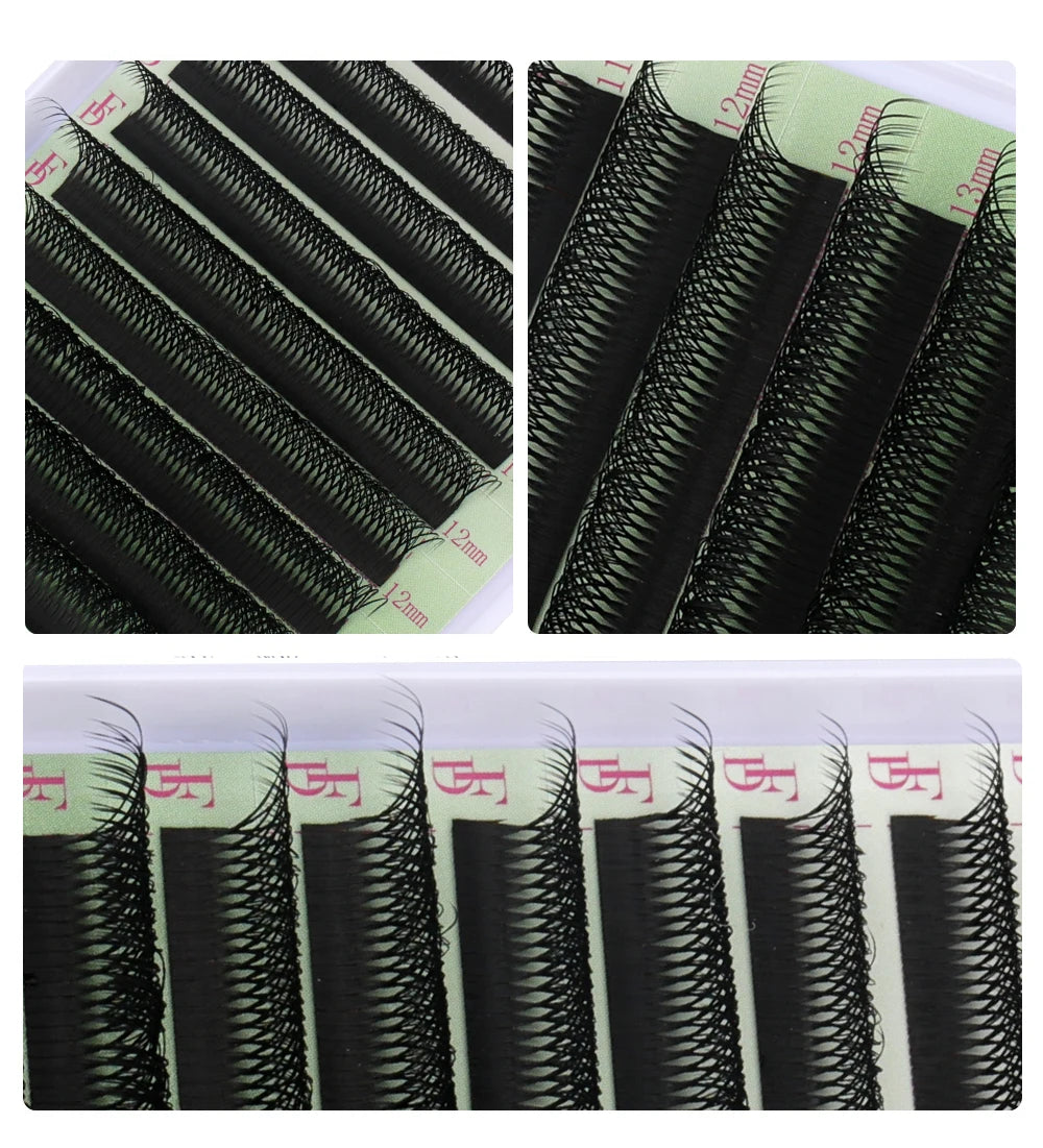 FADVAN 8D W Double Layers 4D W Shape Lashes  Extension C/D Natural Soft Volume Fan Lash 0.07 C/D Curl Premade Fax Mink Eyelashes