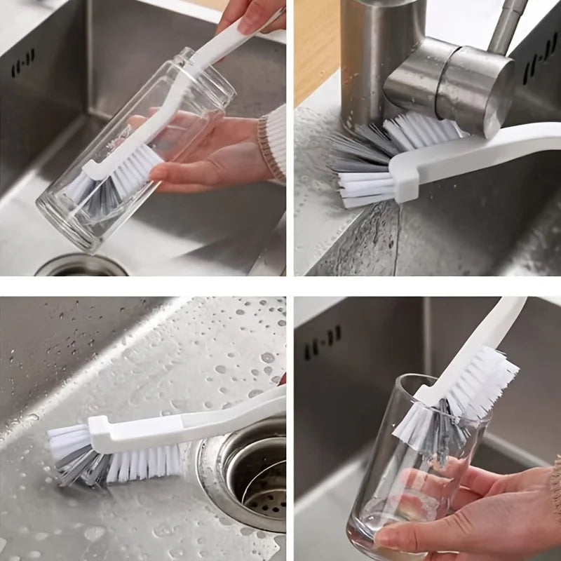 Long Handle Cleaning Brush,Multi-Functional No Dead Angle Brushes,Manual Durable, Kitchen Bathroom Outdoor Cups Blenders Bottles