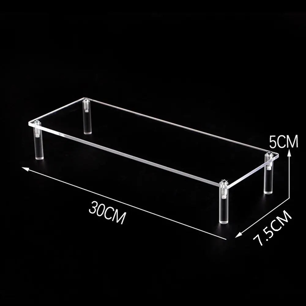 Acrylic Display Stand Pottery Storage Rack Doll Clay Figurine Display Stand Transparent Ladder Makeup Organization Shelf