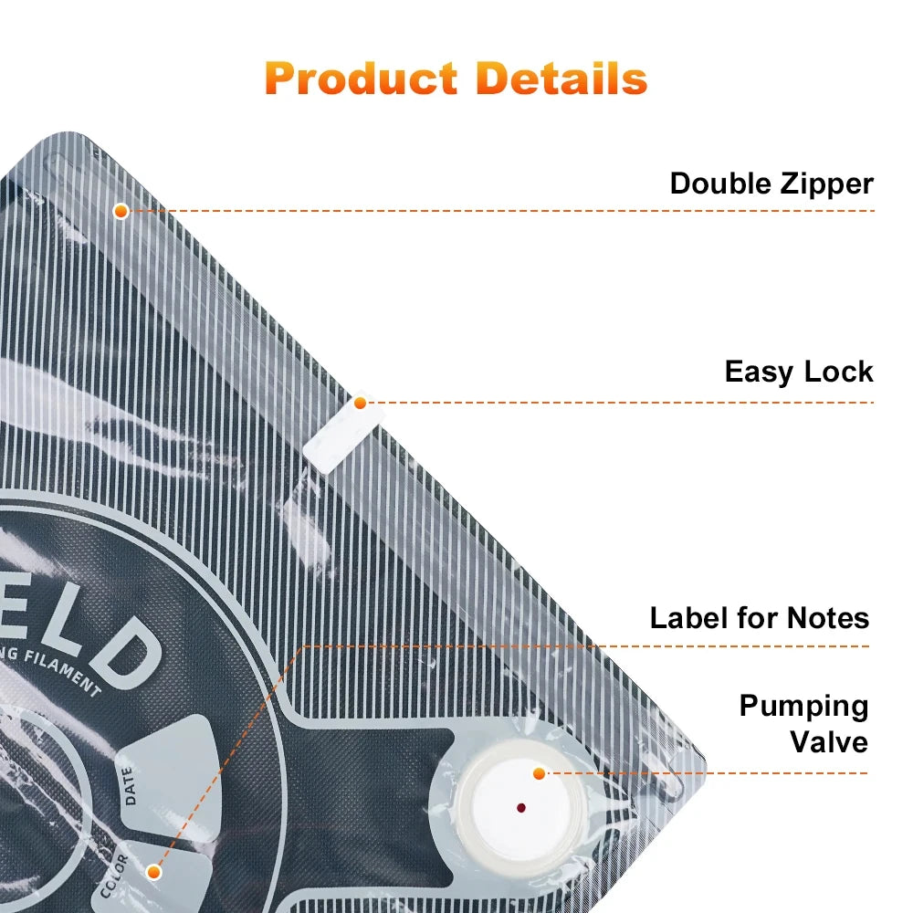 2.0 Upgraded Filament Storage Bag PLA ABS PETG Vacuum Bag Dryer Filament Safekeep Humidity Resistant Strong seal 3D Printer Part