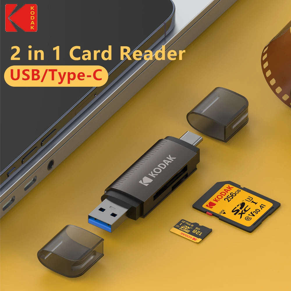 KODAK Micro SD Card Memory Card UP TO 100MB/s C10 U3 32GB 64GB 128GB 256GB TF Card 4K HD For USB Card Reader Adapter Microsd