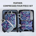 Foldable Compressible Packing Cubes, Waterproof Travel Storage Bag,Polyester Suitcase, Portable With Handbag, Luggage Organizer